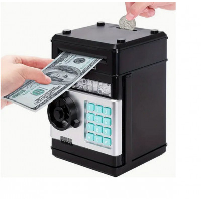 Κουμπαράς χρηματοκιβώτιο για κέρματα και χαρτονομόσματα με συνδυασμό 