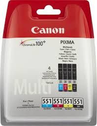 Canon Inkjet Catr. Color  C/M/Y/ΒΚ CLI-551 Multipack