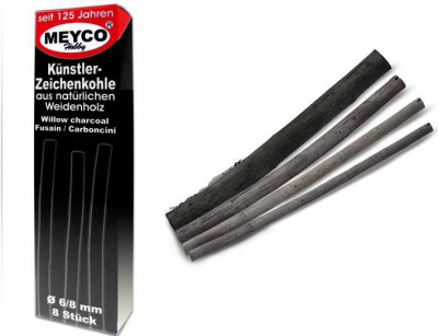 Κάρβουνο φυσικό 6-8 mm  κουτί  8 τεμαχίων -   Meyco 