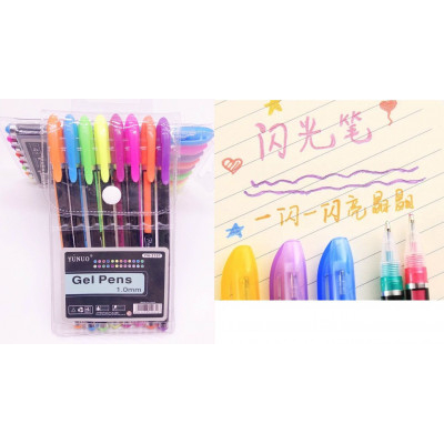 Στυλό μελάνης gel σε neon χρώματα set 8 στυλό 