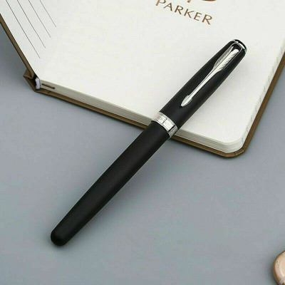 Στυλό πένα ματ μαύρη λάκα - Parker sonnet matte silver clip 