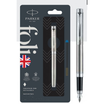 Πένα  χαλύβδινος κορμός - Parker Vector premium shiny chiselled 