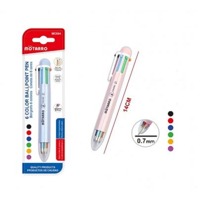 Στυλό παιδικό με 6 χρώματα μελάνης 