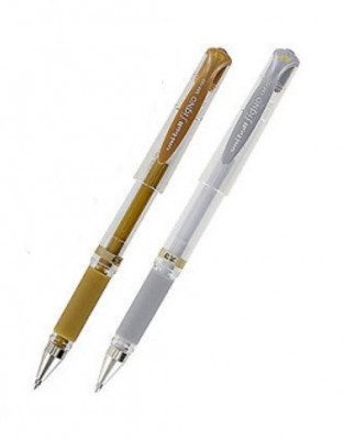 Στυλό μελάνης Gel Roller Χρυσό-Ασημί 1.0mm  - Uniball Signo Um-153