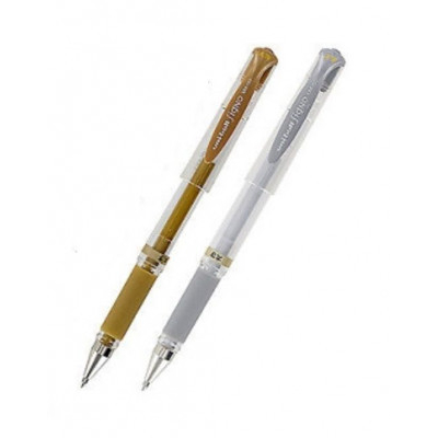 Στυλό μελάνης Gel Roller Χρυσό-Ασημί 1.0mm  - Uniball Signo Um-153