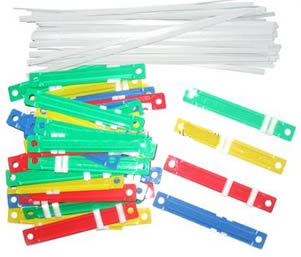 Eλάσματα συγκράτησης εγγράφων χρωματιστά πλ/κά - fasteners (50 τεμ.)
