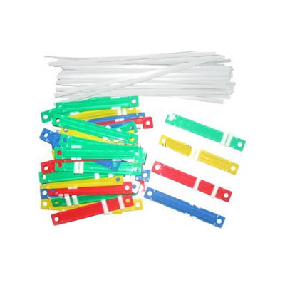 Eλάσματα συγκράτησης εγγράφων χρωματιστά πλ/κά - fasteners (50 τεμ.)