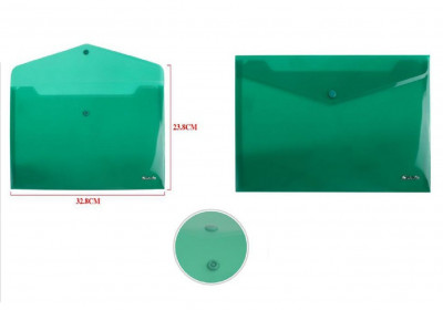 Φάκελος διαφανής χρωματιστός Α4 με κουμπί 
