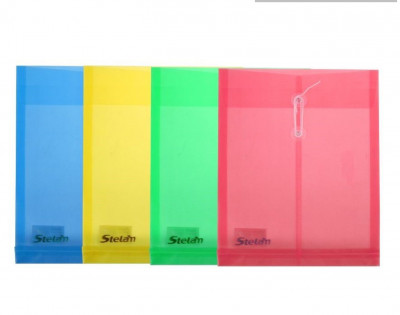 Φάκελος διαφανής χρωματιστός Α4 με κορδόνι 