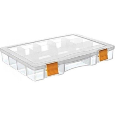  Κουτί οργάνωσης με χωρίσματα πλαστικό διάφανο  27,5x20,5x4 εκ. 