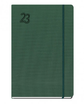 Ημερολόγιο 2023 ημερήσιο βιβλιοδετημένο με λάστιχο πλ/μ.ενη ευρετηρίαση μηνών 14x21 cm       