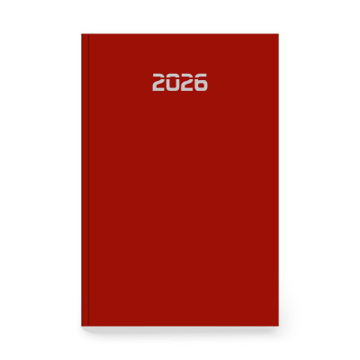 Ημερολόγιο 2026 ημερήσιο βιβλιοδετημένο, 14x21 cm με πλαστ/μένη ευρετηρίαση 