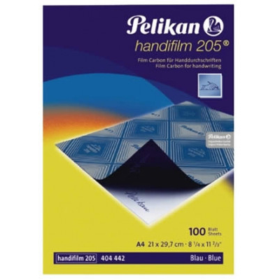 Kαρμπόν πλαστικό χειρός μπλέ  100  φύλλα - Pelikan 205 