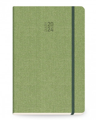 Ημερολόγιο 2024 ημερήσιο βιβλιοδετημένο με λάστιχο 14x21 cm 