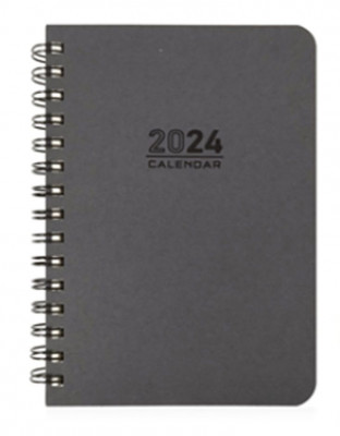 Ημερολόγιο 2024 ημερήσιο σπιράλ σαμουά  A4 ,21x29 cm 