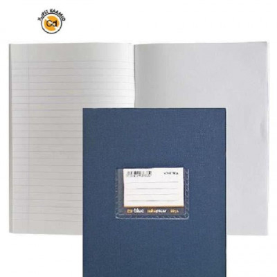 Τετράδιο με πλαστικό εξώφυλλο μπλέ λευκό-ριγέ 17χ25 εκ. 50φύλλα  χαρτί 80gr. ,Ex-Blue