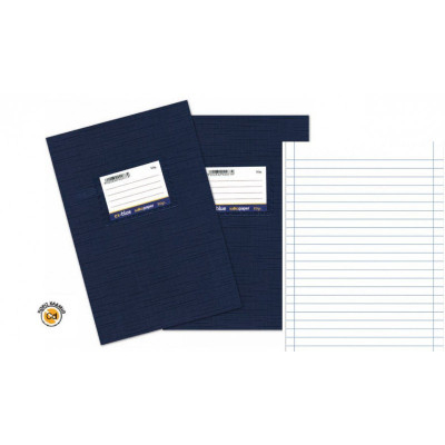 Τετράδιο μπλέ εξώφυλλο χονδρό και χαρτί 80 gr.17x25 εκ.-20φύλλα Ex-Blue 
