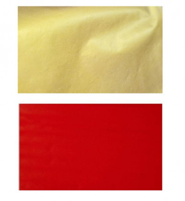 Χαρτί περιτυλίγματος δώρου σε φύλλα 70x100 cm. (χρυσό - κόκκινο)