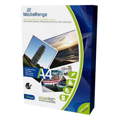 Χαρτί φωτογραφικό matte  Α4 130 gr 100 φύλλα - Media Range 