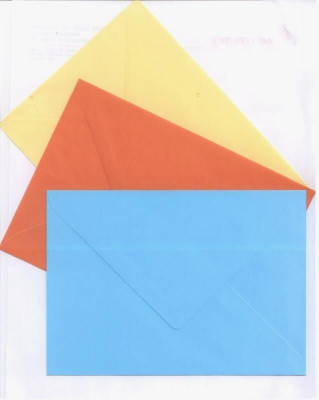 Φάκελοι  χρωματιστοί   12,5x17,5 cm -  10αδα