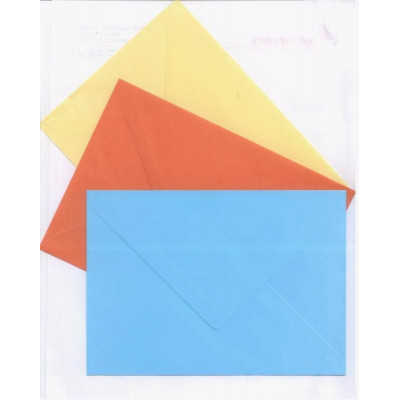 Φάκελοι  χρωματιστοί   12,5x17,5 cm -  10αδα
