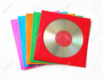 Φάκελοι  CD/ DVD χάρτινοι  με παράθυρο χρωματιστοί - ( 100 τεμ.  )                    