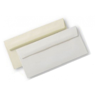 Φάκελλος από χαρτί  σαγρέ (τουάλ)  λευκός - κρέμ  11x23 cm - 50 άδα