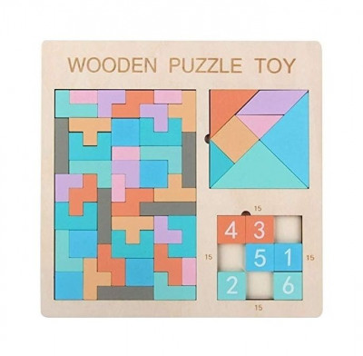Πάζλ ξύλινο - Tetris-Tangram-Sudocu  