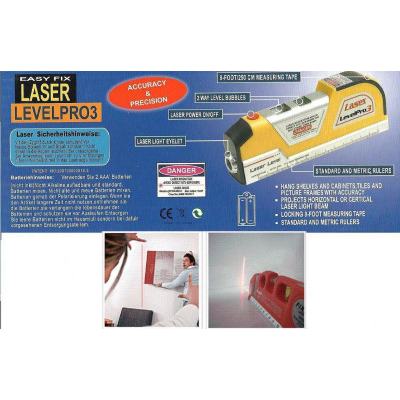 Αλφάδι με laser & μετροταινία 2,5 m 