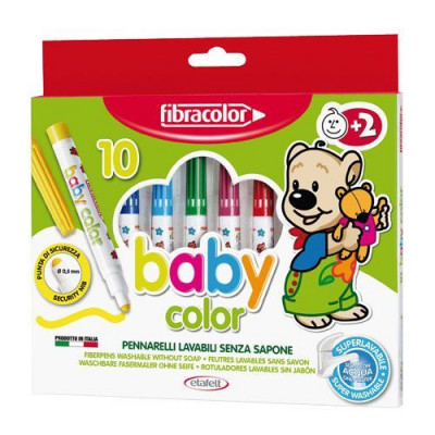 Μαρκαδόροι ζωγραφικής χονδροί σετ 10 χρ. baby -Fibracolor babycolor 