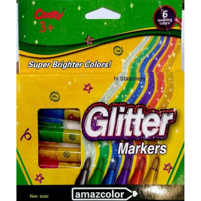 Mαρκαδόροι glitter  ζωγραφικής σετ 6 χρωμάτων