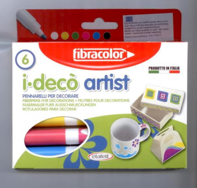 Μαρκαδόροι διακόσμησης i-deco set 6 χρωμ.- Fibracolor