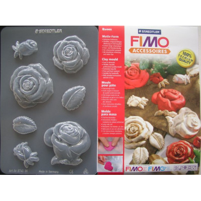 Καλούπι σχέδια τιαντάφυλλα  (roses)  γύψου η πηλού η fimo ( 7 είδη ) - Fimo 
