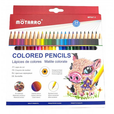 Ξυλοχρώματα ζωγραφικής σετ 24 χρωμάτων - Motarro
