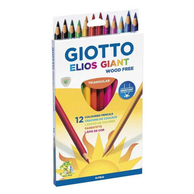 Ξυλοχρώματα Jumbo τριγωνικά σετ 12χρωμάτων -Giotto elios