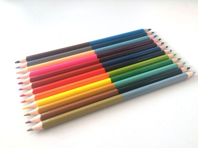 Ξυλοχρώματα set 12 τεμαχίων 24 χρώματα διπλής μύτης -Zero  