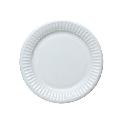 Χάρτινα πιάτα λευκά διάμετρο 20 εκ. σετ 10 τεμαχίων