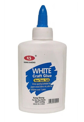 Κόλλα χειροτεχνίας λευκή κρυσταλιζέ με στόμιο 120 gr,