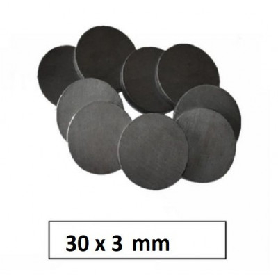 Μαγνητάκια  στρογγυλοί  Φ 30mm  x 3 mm  σετ  5 τεμ.