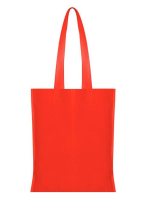 Τσάντα non woven  με μακρύ χερούλι χρωματιστή 40x36εκ