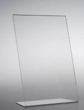Stand plexiglass εντύπων -Menu Α5 15x21 εκ. 1 φύλλου σχήμα L 