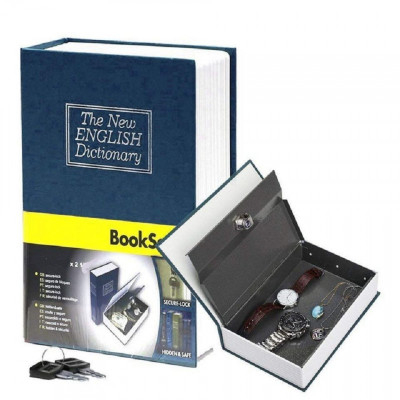 Χρηματοκιβώτιο κρυφό, βιβλίο λεξικό μεταλλικό με κλειδί 18×11×5,5 cm 