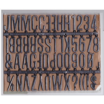 Γράμματα λατινικά & αριθμοί αυτοκόλλητα ανάγλυφα πλαστικά 2,5 εκ.  