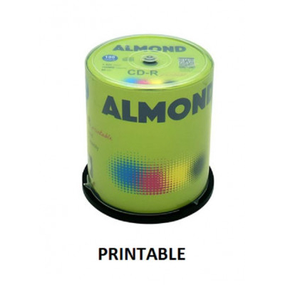 CD-R 80min/750mb 52x  εκτυπώσιμα  σε μπομπίνα 100 τεμ. (Cake box) - Almond 