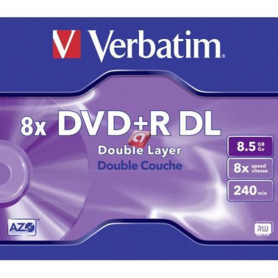 Verbatim - Dvd+r 8.5 gb 240 min 8x   Double layer Slim case