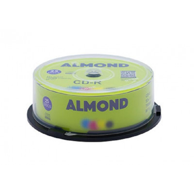 CD-R  80min. 52x  σε μπομπίνα 25τεμ. (Cake box)  - Almond