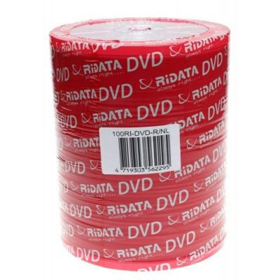 DVD-R 4.7Gb 16x εκτυπώσιμα  matte σε μπομπίνα  (Cake box) 100 τεμ. - Ridata