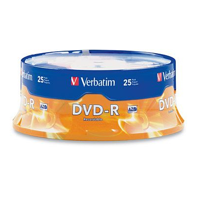 Verbatim - DVD-R  4.7 Gb. 16x εκτυπώσιμα  σε μπομπίνα  25 τεμαχ.(Cake box)