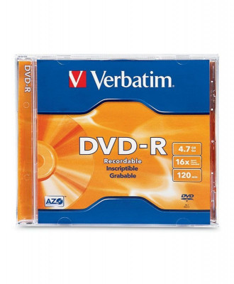 Verbatim - DVD-R 16x 4,7 gb 120 min. σε πλαστική θήκη 