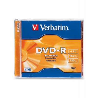 Verbatim - DVD-R 16x 4,7 gb 120 min. σε πλαστική θήκη 